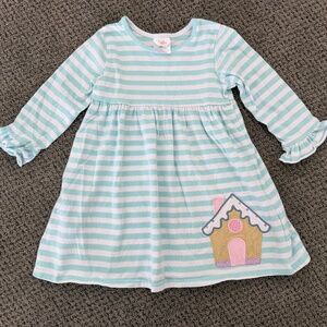 Stitchy Fish 3T Gingerbread Appliqué Dress